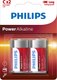 Комплект батареек Philips Power Alkaline C LR14 (2шт) - 