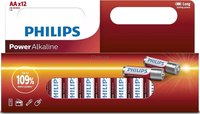 Комплект батареек Philips Power Alkaline AA LR6 (12шт) - 