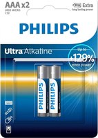 Комплект батареек Philips Ultra Alkaline AAA LR03 (2шт) - 