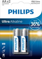 Комплект батареек Philips Ultra Alkaline AA LR6 (2шт) - 