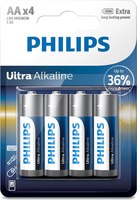 Комплект батареек Philips Ultra Alkaline AA LR6 (4шт) - 