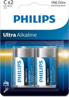 Комплект батареек Philips Ultra Alkaline C LR14 (2шт) - 