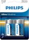 Комплект батареек Philips Ultra Alkaline C LR14 (2шт) - 