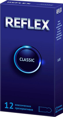 Презервативы reFLEX Classic из натурального латекса в смазке №12 -