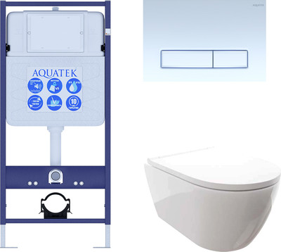 

Унитаз подвесной с инсталляцией, Поларис INS-0000012+AQ0700-00+KKI-0000002+KDI-0000021