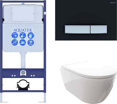 

Унитаз подвесной с инсталляцией, Поларис INS-0000012+AQ0700-00+KKI-0000002+KDI-0000026