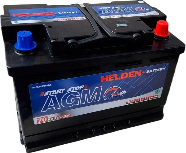 Автомобильный аккумулятор Helden AGM 760A R+ / AGM57020 (70 А/ч)
