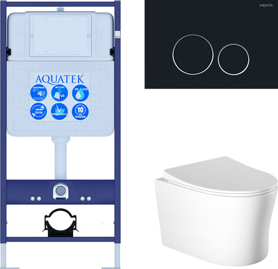 

Унитаз подвесной с инсталляцией, Ника INS-0000012+KKI-0000002+KDI-0000020+AQ2009-00