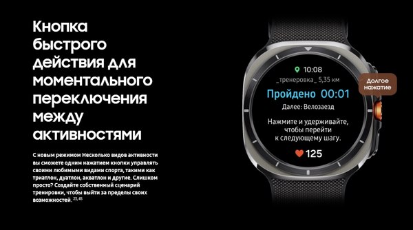 Умные часы Samsung Galaxy Watch Ultra 47mm LTE / SM-L705FDAACAU (темно-серый)