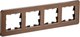 Рамка для выключателя IEK Brite BR-M42-M-21-K30 (металл/коричневый) - 