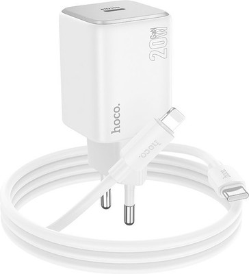 

Зарядное устройство сетевое, N40 PD20W + кабель Type-C-Lightning