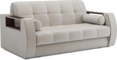 Диван Mebel-Ars Аккордеон Барон №3 ППУ 155x200 (бархат бежевый Star Velvet 6 Light Beige) - 