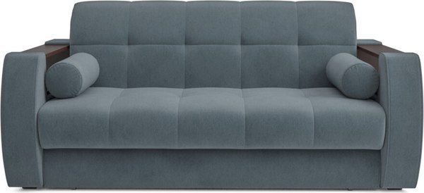 Диван Mebel-Ars Аккордеон Барон №3 ППУ 180x200 (велюр серый/синий HB-178/26)