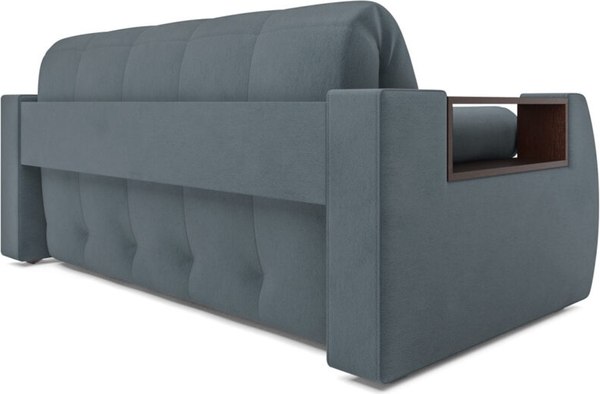 Диван Mebel-Ars Аккордеон Барон №3 ППУ 180x200 (велюр серый/синий HB-178/26)