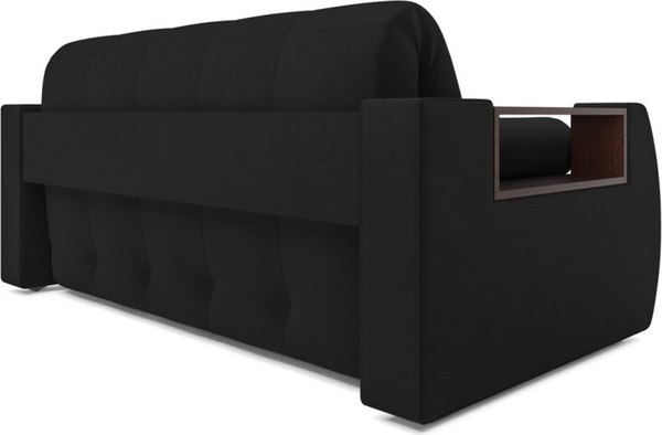 Диван Mebel-Ars Аккордеон Барон №3 ППУ 180x200 (велюр черный HB-178/17)