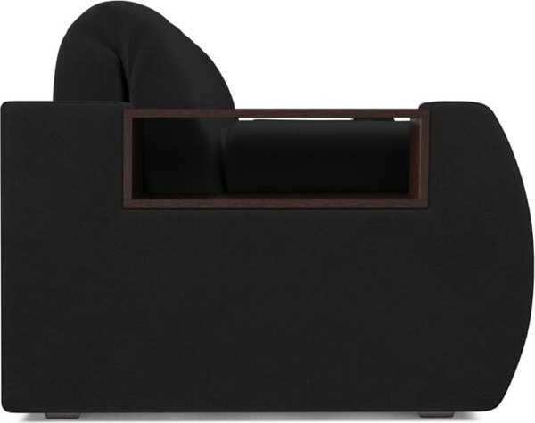 Диван Mebel-Ars Аккордеон Барон №3 ППУ 180x200 (велюр черный HB-178/17)