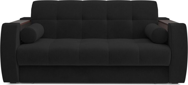 Диван Mebel-Ars Аккордеон Барон №3 ППУ 180x200 (велюр черный HB-178/17)