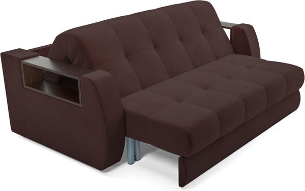 Диван Mebel-Ars Аккордеон Барон №3 ППУ 180x200 (велюр шоколад HB-178/16)