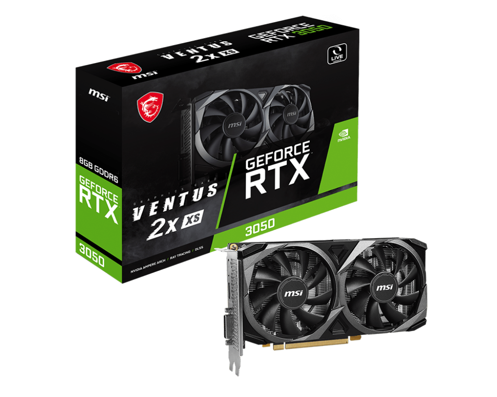 Видеокарта MSI RTX 3050 VENTUS 2X XS 8G