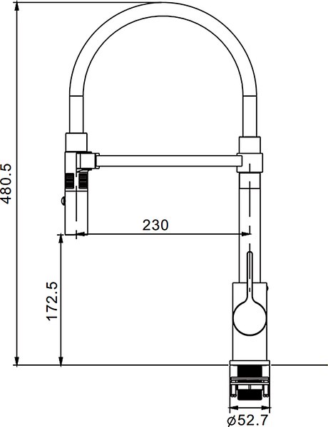 Смеситель Rose R133E (золотой)