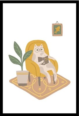 

Постер, Кот и книга 1