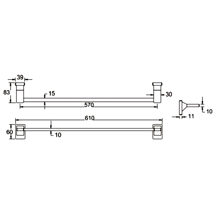 Держатель для полотенца Rose RG1617H