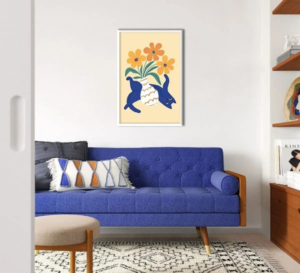 Постер Citydecor Кот и ваза 1 (40x60)