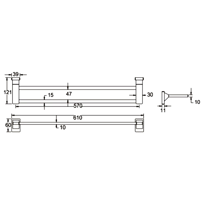 Держатель для полотенца Rose RG1627H