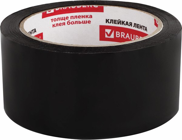 Скотч Brauberg Упаковочный / 440155 (черный)