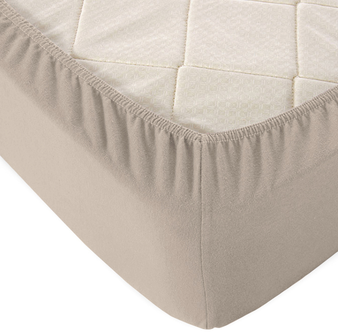 Простыня Alleri Трикотажная на резинке 90x200x20см (какао)