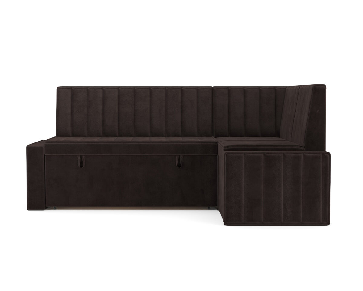 Уголок кухонный мягкий Mebel-Ars Вермут 211x83x141 / M11-23-15 (кордрой коричневый) — фото 2