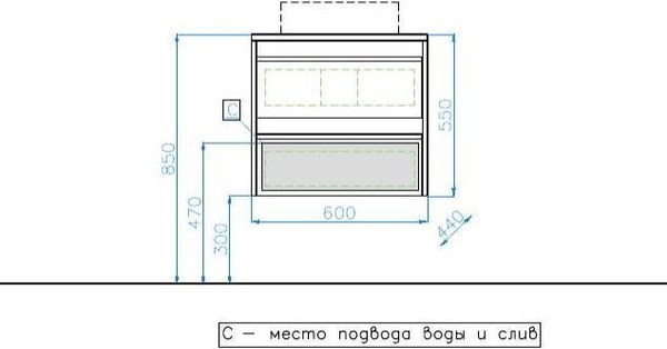 Купить Тумба под умывальник Style Line Монако 60 в Жодино