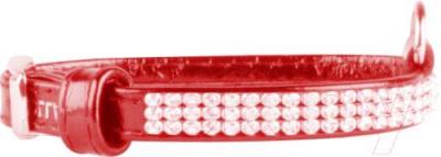 Ошейник Collar Brilliance 30253 (XS, красный, с украшением) - общий вид