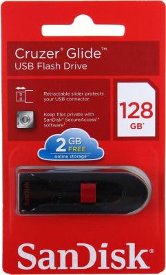 Usb flash накопитель SanDisk Cruzer Glide Black 128GB (SDCZ60-128G-B35) - упаковка