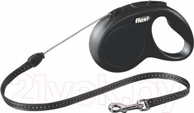 Поводок-рулетка Flexi New Classic трос / 11781 (S, черный) - общий вид