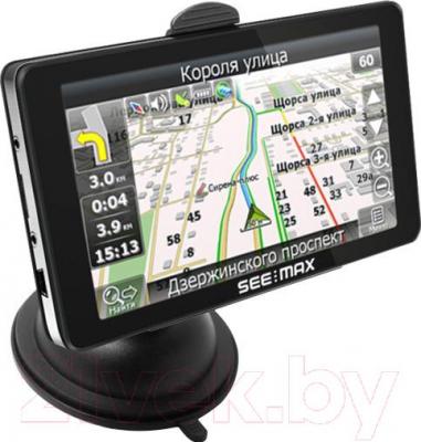 GPS навигатор SeeMax navi E510 Lite - общий вид с креплением