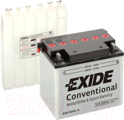 

Мотоаккумулятор Exide, E60-N24L-A