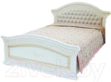 Двуспальная кровать ФорестДекоГрупп Любава 160 / СП007-05 (белый)