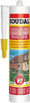 Герметик силиконовый Soudal Нейтральный (300мл, черный) - 