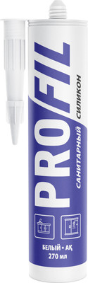 Герметик силиконовый Soudal Санитарный Profil (270мл, белый) - 