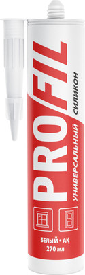 Герметик силиконовый Soudal Универсальный Profil (270мл, белый) - 
