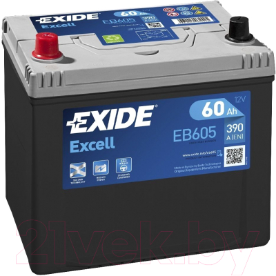 Автомобильный аккумулятор Exide EB605 (60 А/ч)