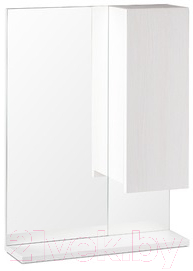 Шкаф с зеркалом для ванной СанитаМебель Ларч 11.520 (правый)