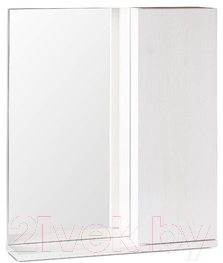 Шкаф с зеркалом для ванной СанитаМебель Ларч 11.600 (правый)