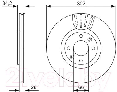 Изображение товара Тормозной диск Bosch 0986479548