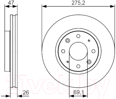 

Тормозной диск Bosch, 0986479S28