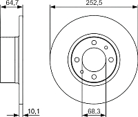 Тормозной диск Bosch 0986479988 - 