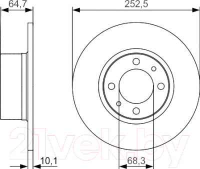 

Тормозной диск Bosch, 0986479988