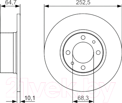 Тормозной диск Bosch 0986479988