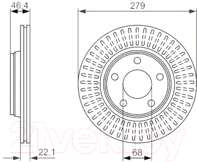 

Тормозной диск Bosch, 0986479916